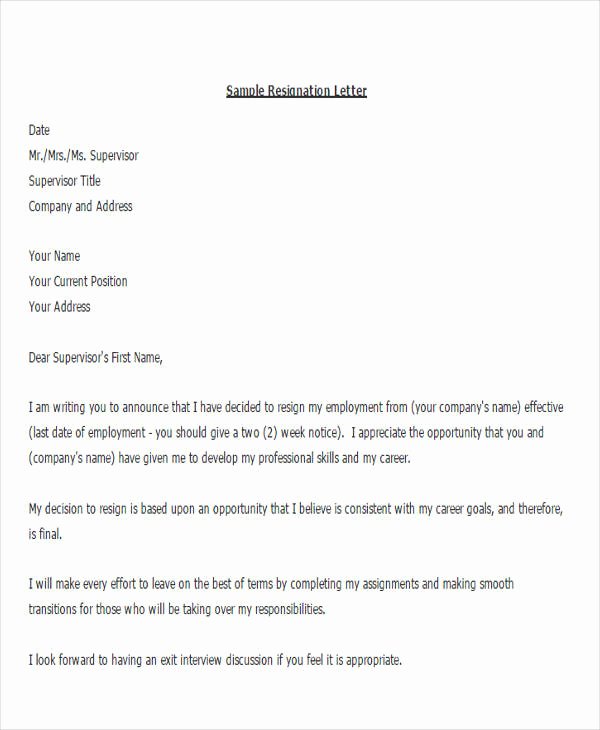 Employee Leaving Announcement Letter Samples Inspirational 33 Resignation Letters Samples &amp; Templates In Pdf