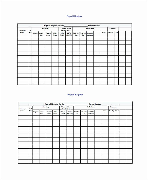 Employee Payroll Ledger Template Awesome Excel Payroll Template