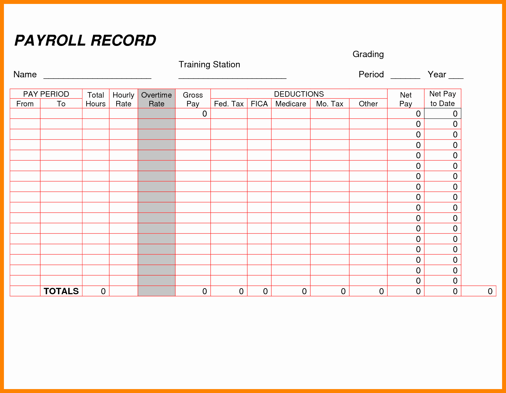 Employee Payroll Ledger Template Inspirational 8 Payroll Ledger Template