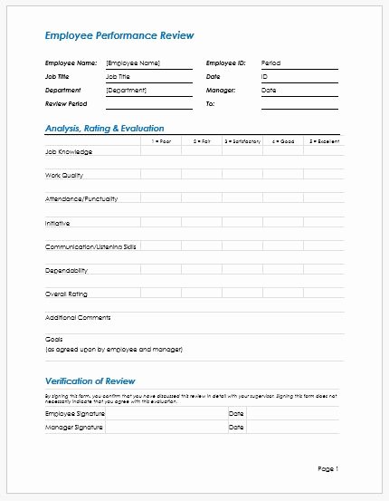 Employee Performance Evaluation form Excel Best Of Employee Performance Review Write Up Template