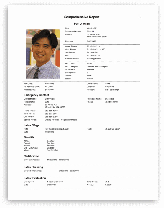 Employee Personnel File Template Elegant Human Resources software Manage Employee Information