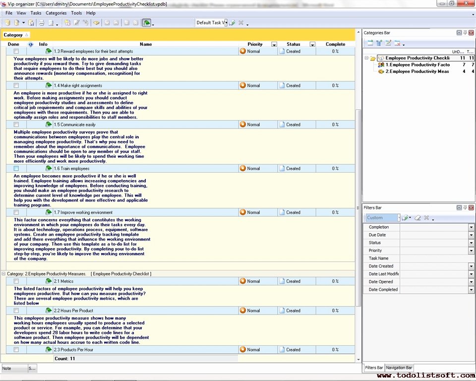 Employee Productivity Tracking Template Best Of Employee Productivity Checklist to Do List organizer