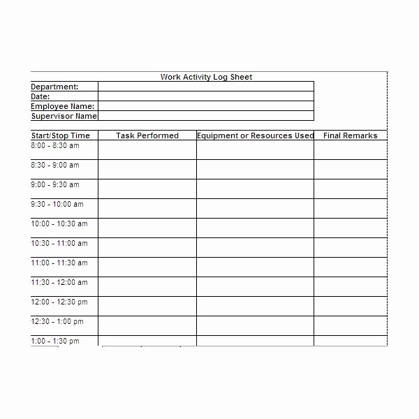 Employee Productivity Tracking Template Best Of Free Printable Work Log Sheets Download and Modify for