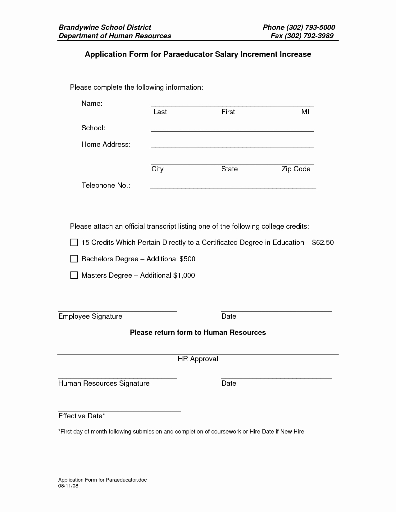 Employee Raise form Fresh Salary Increase Proposal Template Vatansun