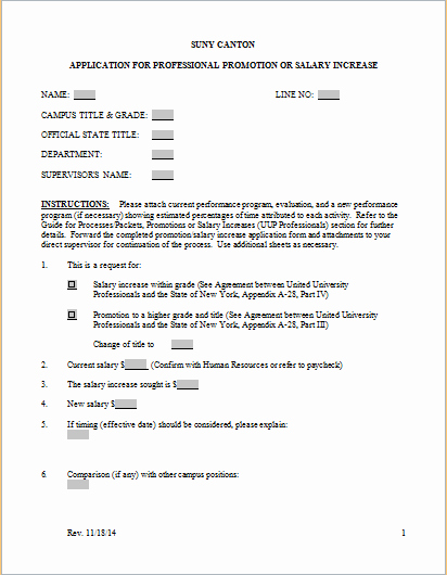 Employee Raise form Unique 7 Free Salary Increase Templates Excel Pdf formats