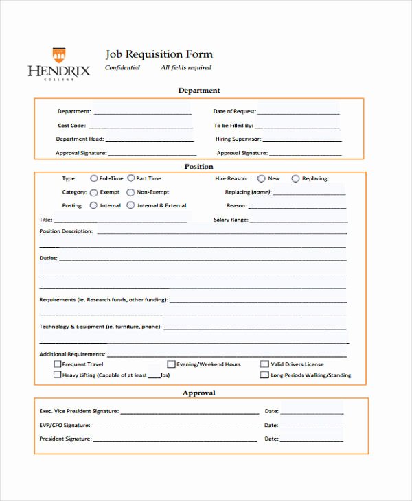 Employee Requisition form Beautiful 85 Requisition form In Pdf