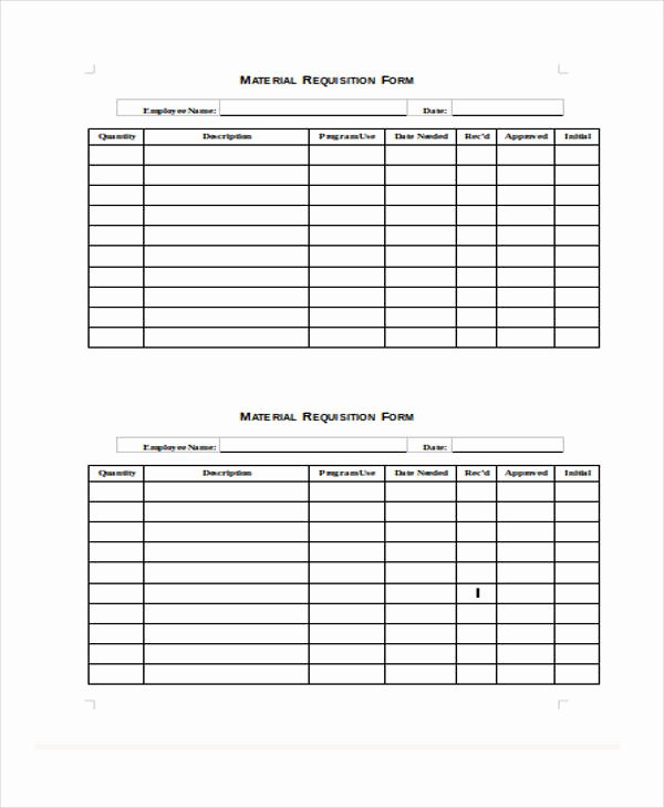 Employee Requisition form Fresh Sample Requisition forms
