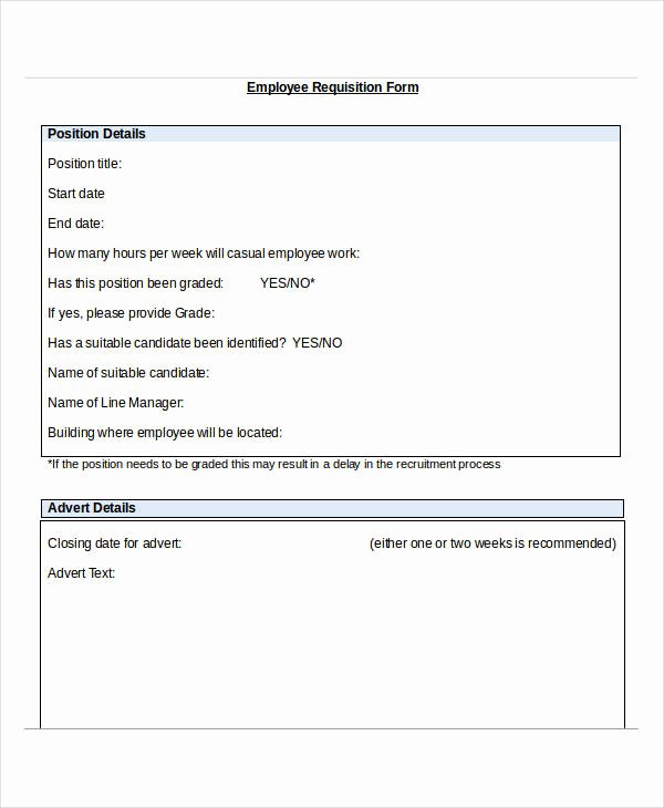 Employee Requisition form Inspirational 32 Requisition forms In Doc