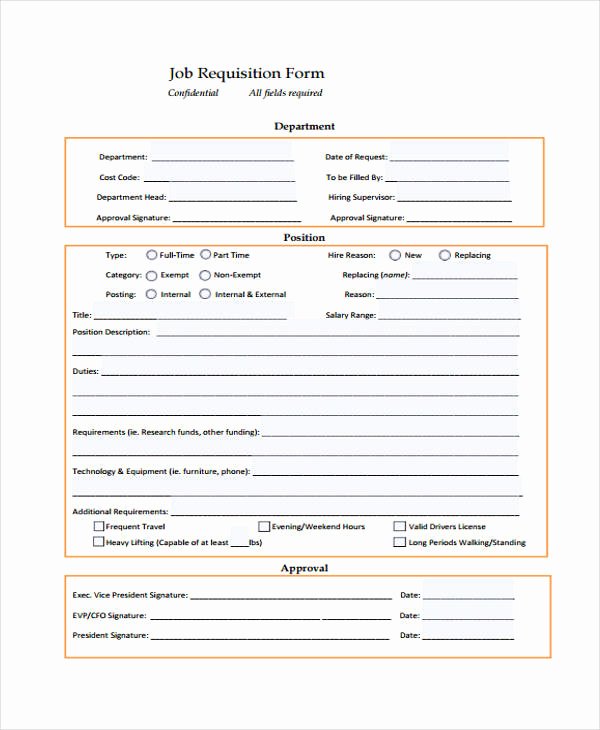 Employee Requisition form Sample Best Of Sample Requisition forms