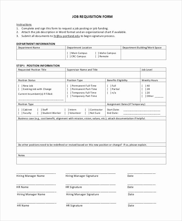 Employee Requisition form Template Awesome 10 Sample Requisition forms Pdf Doc Pages