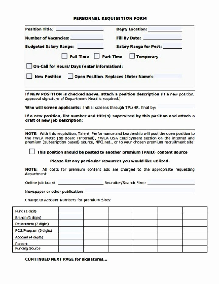 Employee Requisition form Template Inspirational 8 Personnel Requisition form Templates Pdf