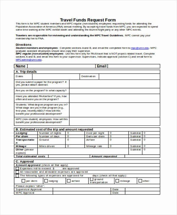 Employee Requisition forms Elegant Travel Requisition form for Employees