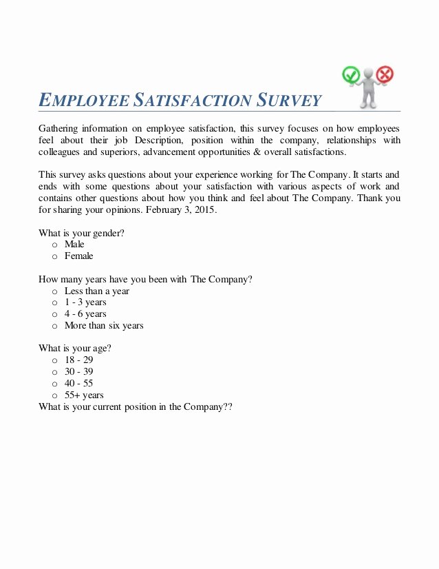 Employee Satisfaction Survey Questionnaire Doc Awesome Employee Satisfaction Survey Questionnaire