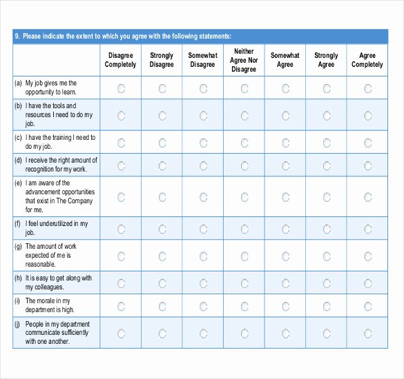 Employee Satisfaction Survey Questionnaire Doc Awesome Printable Pdf Doc Employee Satisfaction Survey Detailed