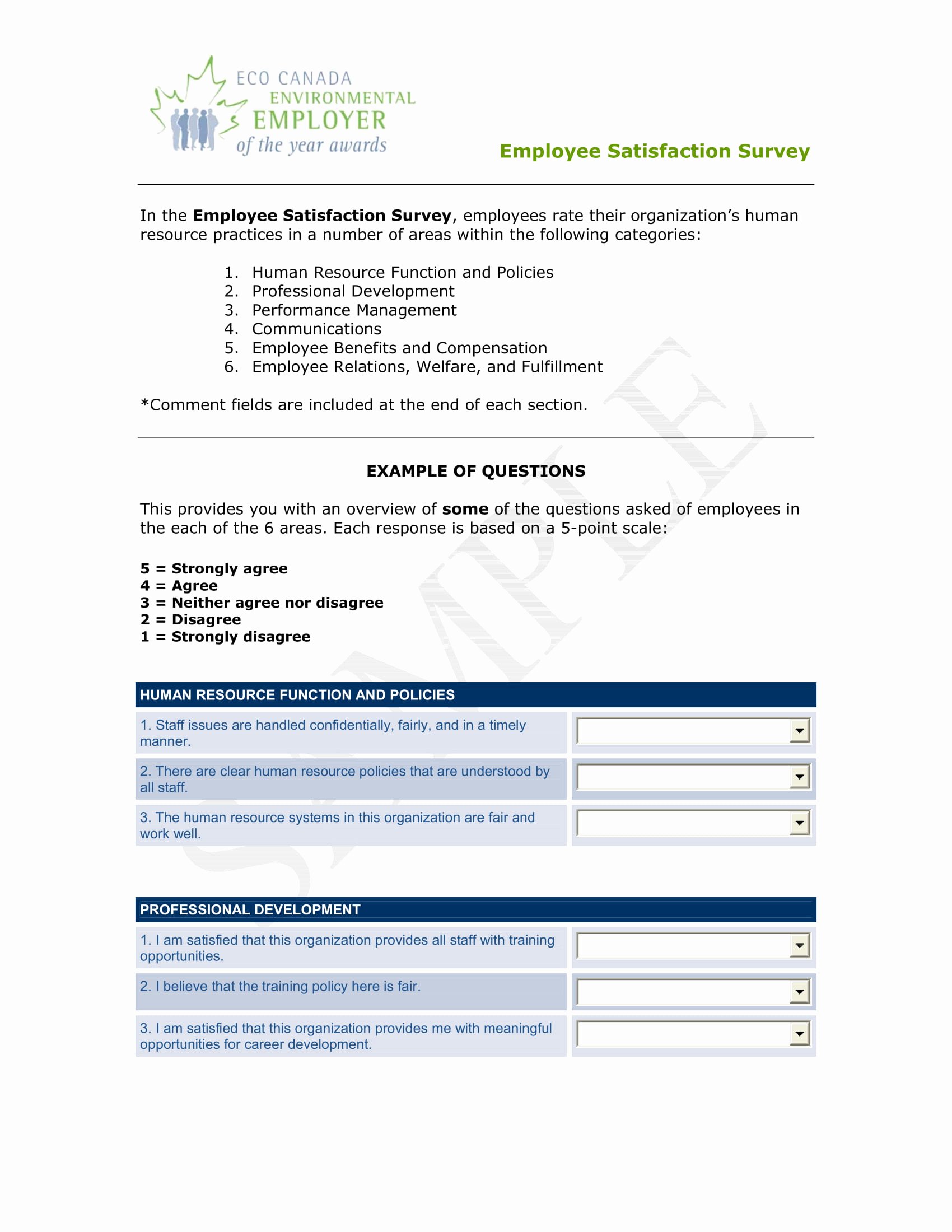 Employee Satisfaction Survey Questionnaire Doc Beautiful 14 Employee Satisfaction Survey form Examples Pdf Doc