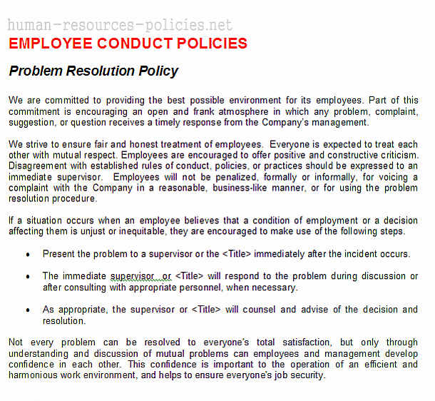 Employee theft Policy Sample Awesome Sample Human Resources Policies Sample Procedures for