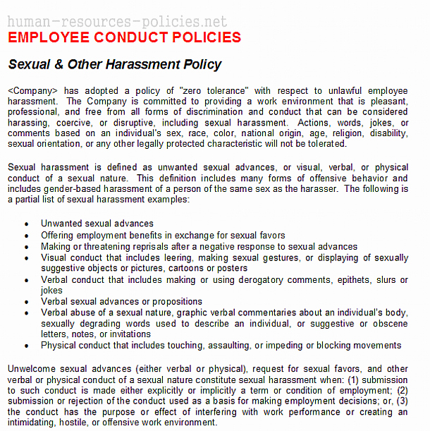 Employee theft Policy Sample Beautiful Sample Human Resources Policies Sample Procedures for