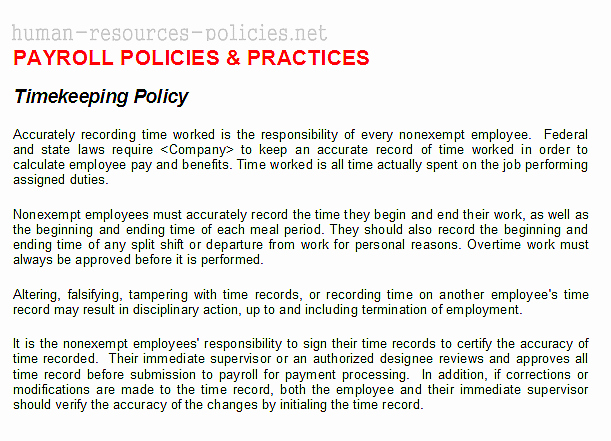 Employee theft Policy Sample Luxury Sample Human Resources Policies Sample Procedures for