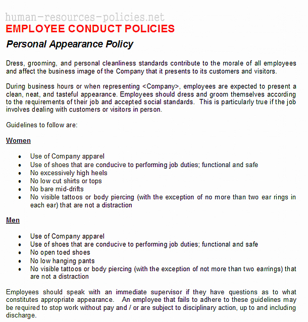 Employee theft Policy Sample Unique Sample Human Resources Policies Sample Procedures for