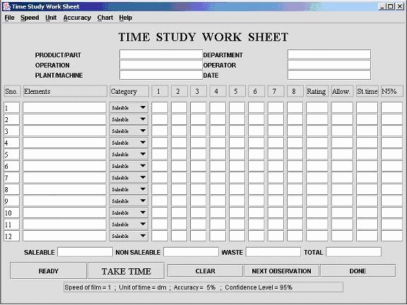 Employee Time Study Template Awesome Time Study Template