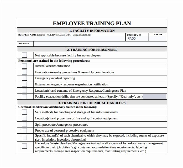 Employee Training Schedule Template Inspirational Employee Training Plan Template