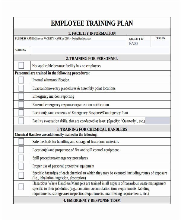 Employee Training Schedule Template Luxury 10 Training Plan Examples Samples