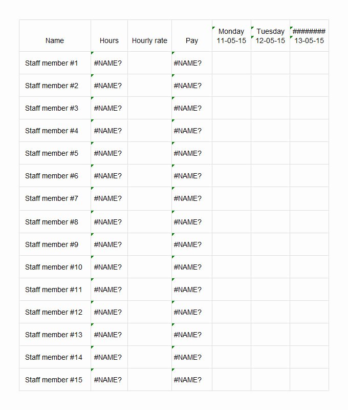 Employee Weekly Schedule Template Free Awesome Employee Schedule Template 5 Free Word Excel Pdf