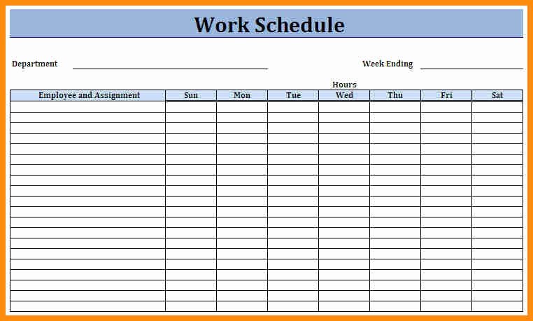 Employee Weekly Schedule Template Free Lovely Monthly Employee Schedule Template