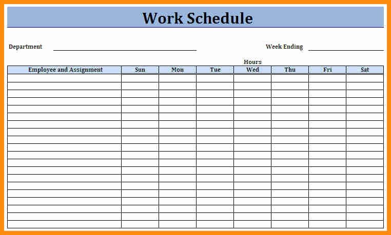 Employee Weekly Schedule Template Free Lovely Monthly Employee Schedule Template