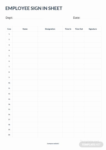 Employees Sign In Sheet Awesome Sample Sign Up Sheet Template In Microsoft Word Pdf