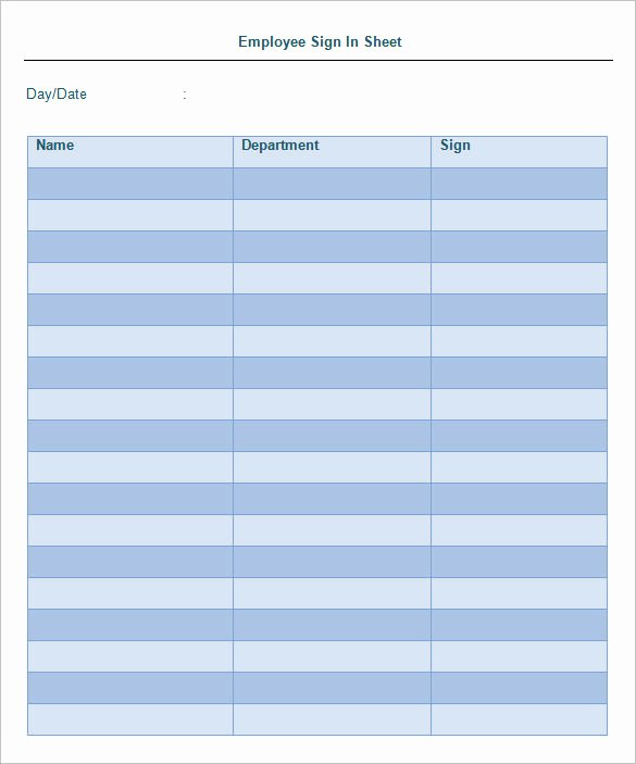 Employees Sign In Sheet Lovely 75 Sign In Sheet Templates Doc Pdf