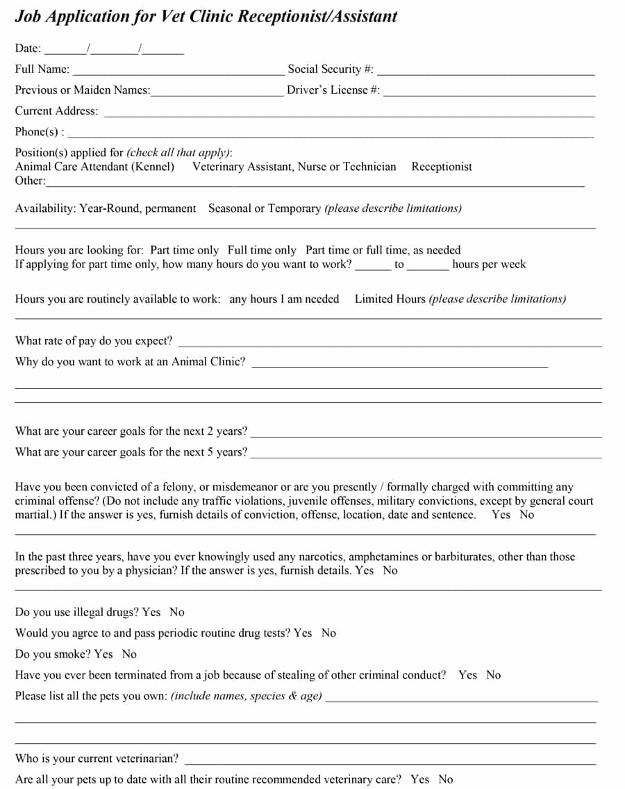 Employment Applications Printable Template Best Of 50 Free Employment Job Application form Templates