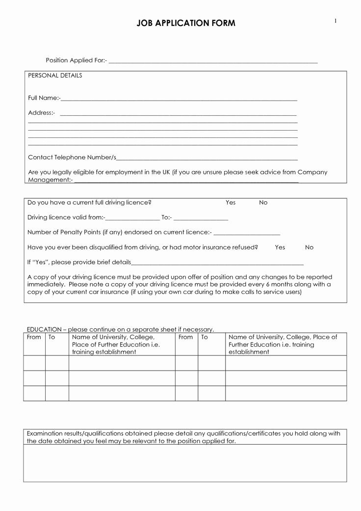 Employment Applications Printable Template New Best 25 Printable Job Applications Ideas On Pinterest