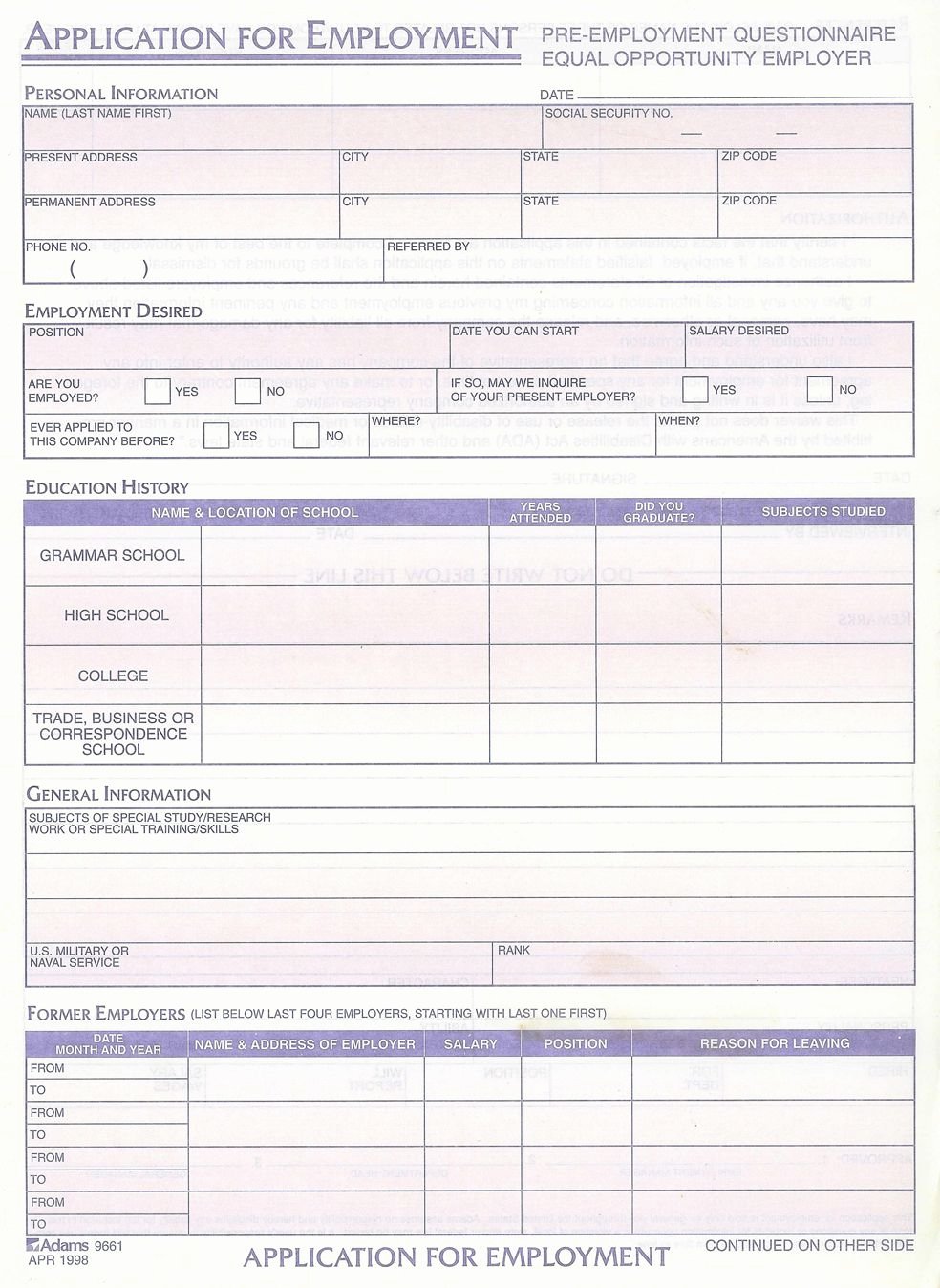 Employment Applications Printable Template Unique Free Printable Employment Applications Letter Examples Job