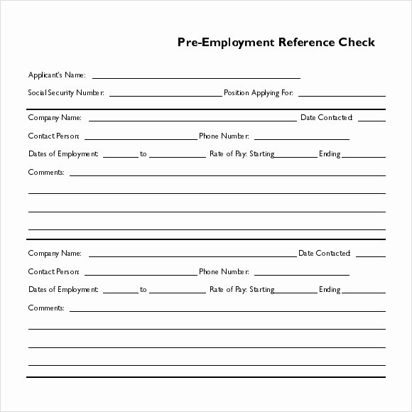 Employment Reference Request form Elegant 15 Reference Check Templates to Download for Free