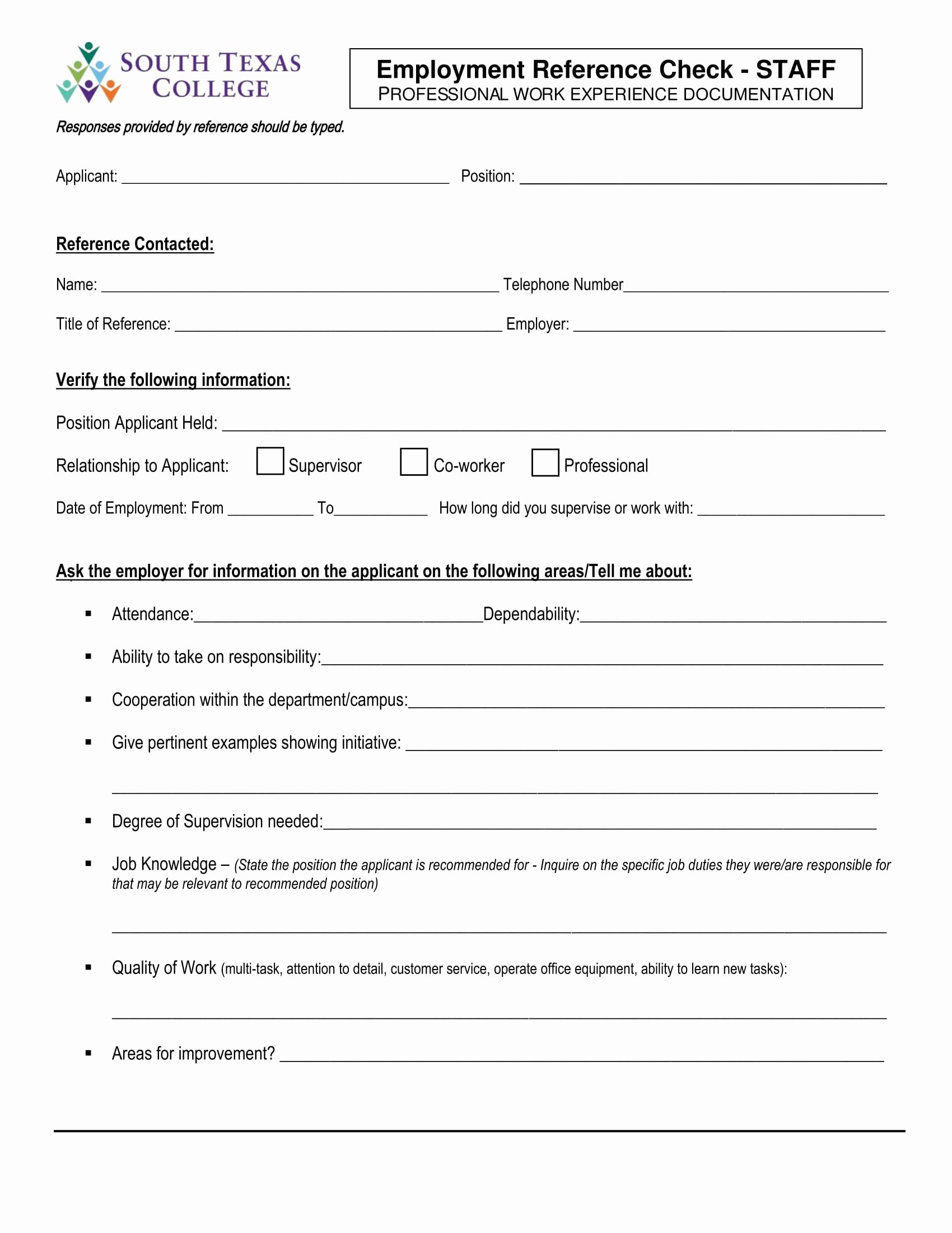 Employment Reference Request form Lovely 14 Reference Check forms Free Pdf format Download