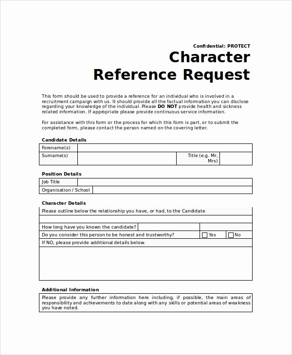 Employment Reference Request form Lovely Sample Reference Request form 10 Examples In Word Pdf