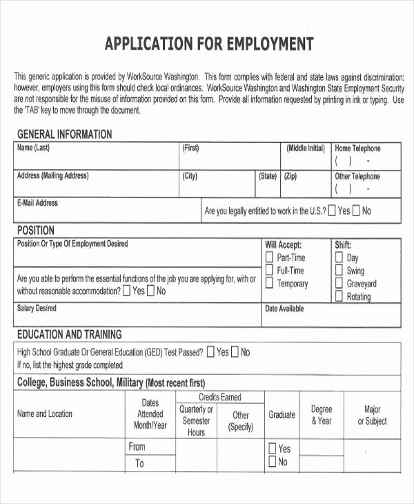Employment Requisition form Beautiful Application form Template