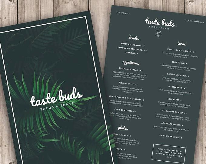 Encore Menu Template Luxury Menu Template Printable Menu Modern Menu Minimalist