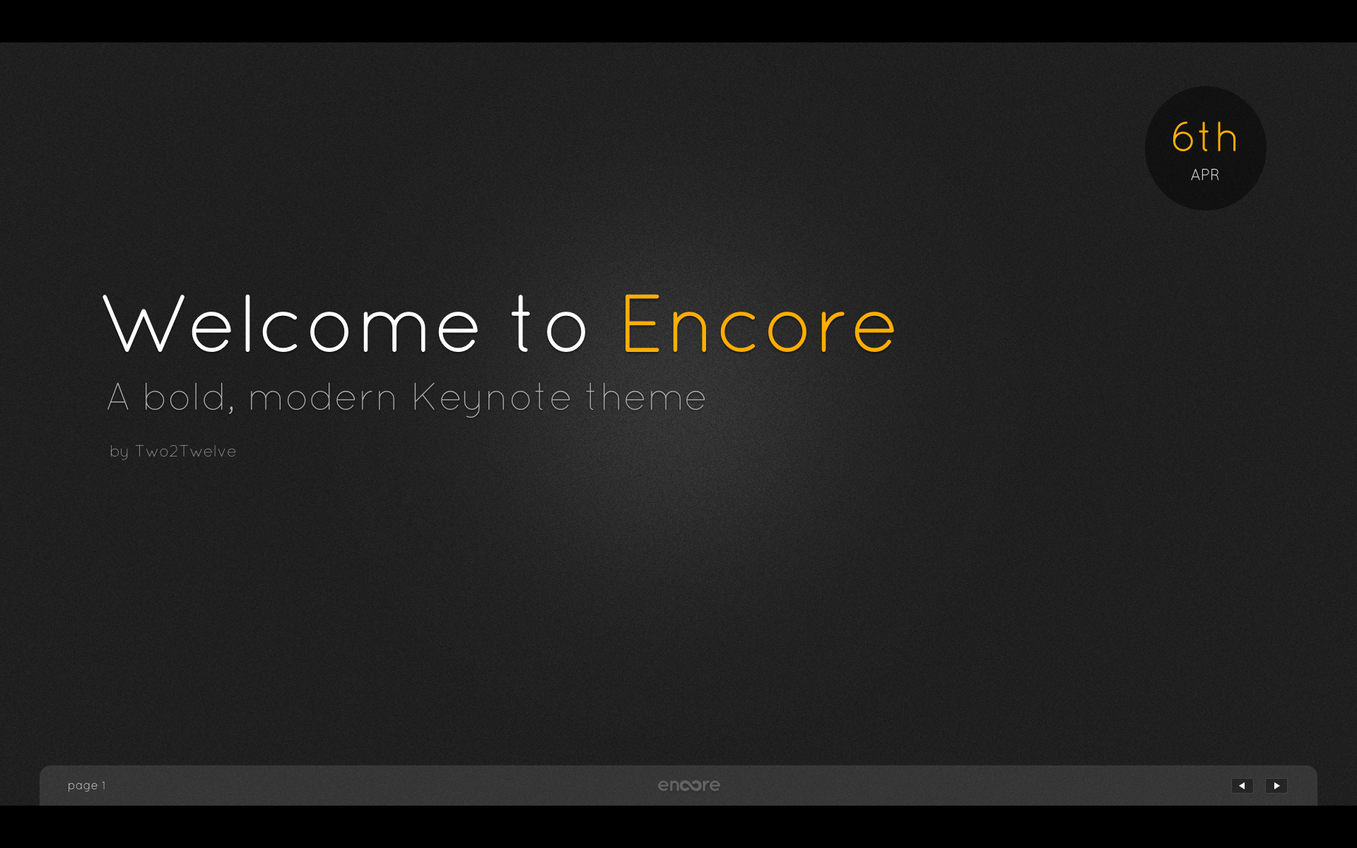 Encore Menu Template Unique Encore Keynote Presentation Template by Two2twelve