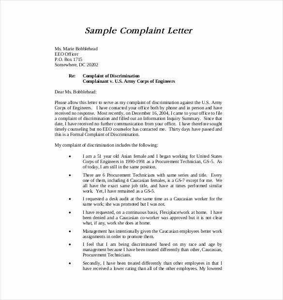 Engineering Contract Template Fresh 14 formal Plaint Letter Templates Pdf Word Google