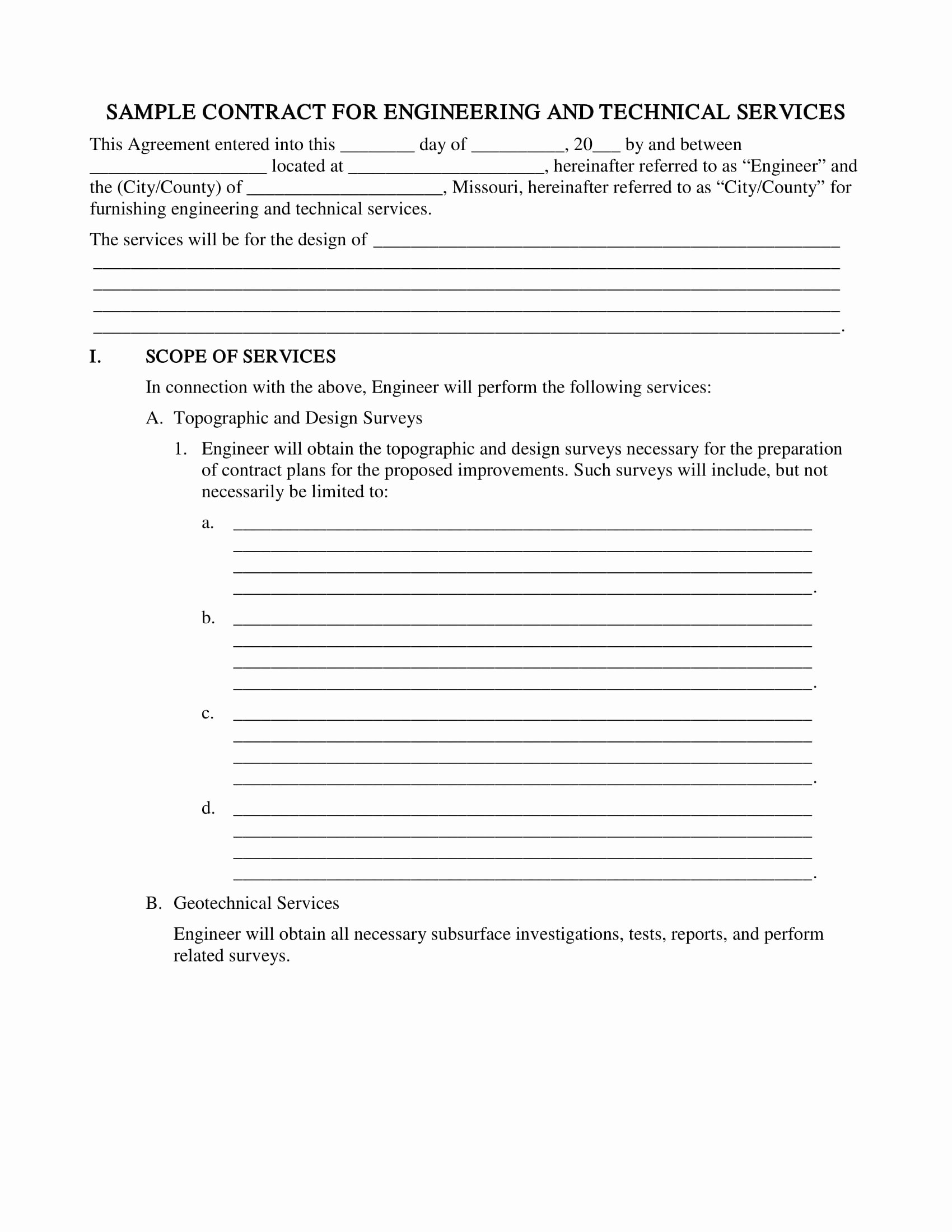 Engineering Contract Template Luxury 10 Electrical Contract Example Templates Word Docs