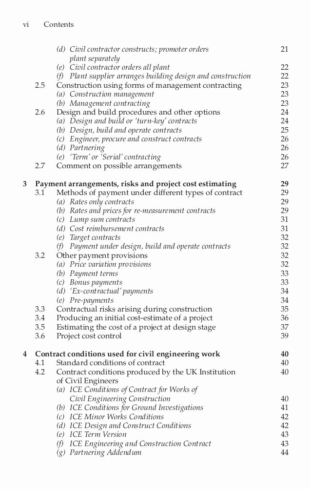 Engineering Contract Template Unique Civil Engineering Project Management 4th Edition