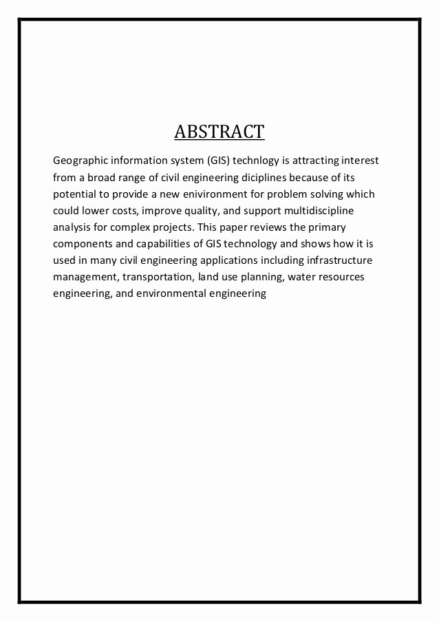 Engineering Report Example Awesome Engineering Report Abstract Example