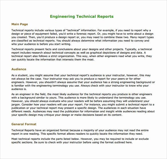 Engineering Report Example New 17 Sample Engineering Reports Pdf Word Pages