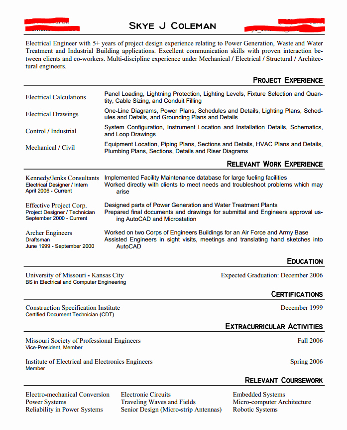 Entry Level Mechanical Engineering Resume Awesome Entry Level Engineering Resume or the Exact Resume that
