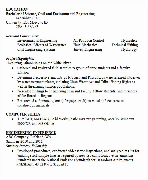 Entry Level Mechanical Engineering Resume Beautiful 30 Modern Engineering Resume Templates