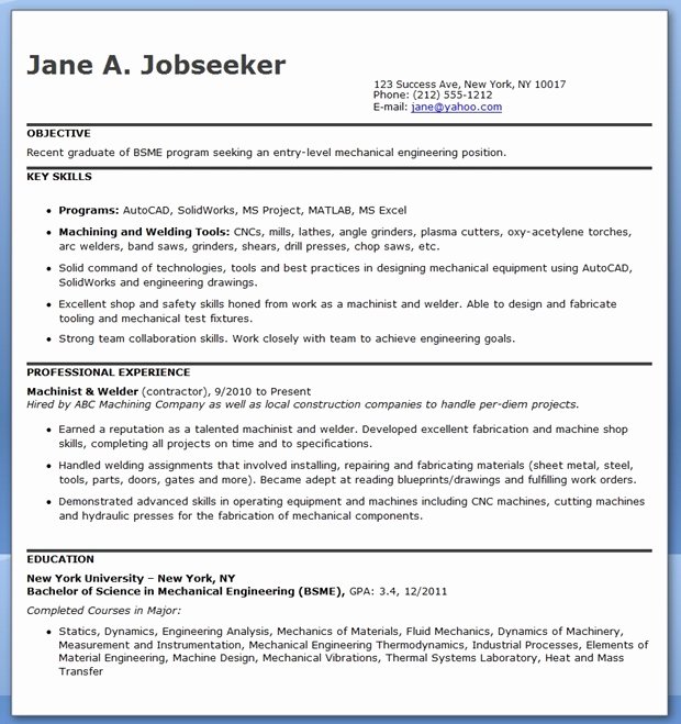 Entry Level Mechanical Engineering Resume Lovely Mechanical Engineering Resume Template Entry Level