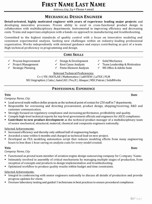 Entry Level Mechanical Engineering Resume Lovely top Plastics Resume Templates &amp; Samples