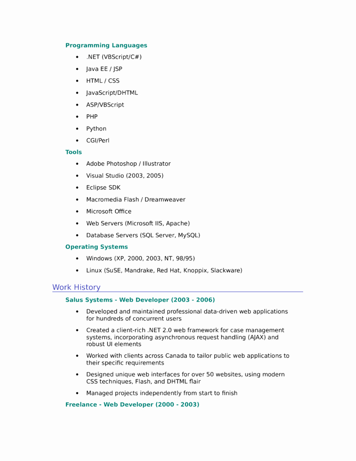 Entry Level Web Developer Resume Examples Elegant Entry Level &amp; Freshers Web Designer Resume Template